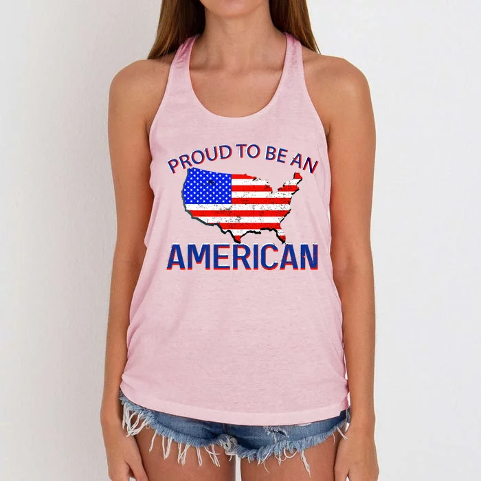 Proud To Be An American Women's Knotted Racerback Tank