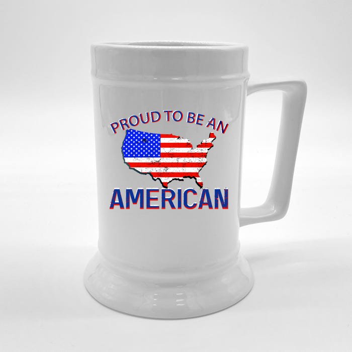 Proud To Be An American Front & Back Beer Stein