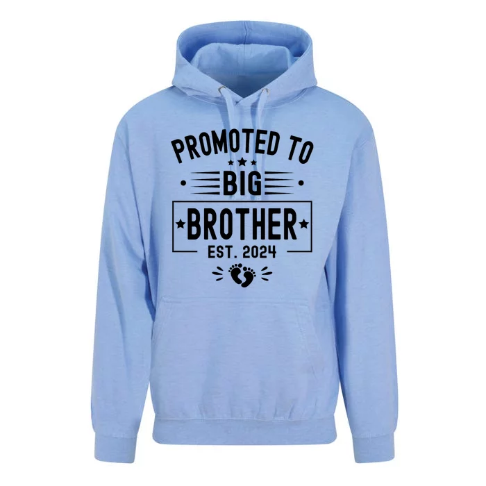 Promoted To Big Brother Est 2024 Soon To Be Big Brother 2024 Unisex Surf Hoodie