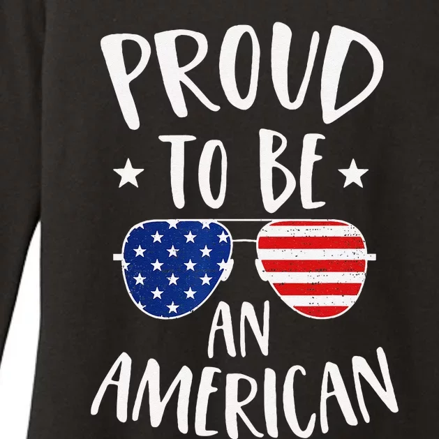 Proud to Be an American 4th of July Patriotic Womens CVC Long Sleeve Shirt