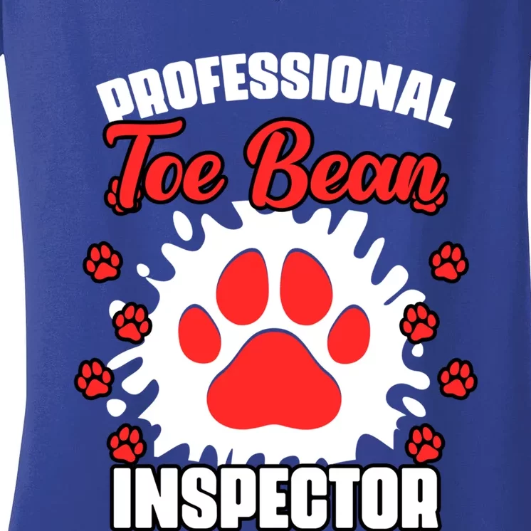 Professional Toe Bean Inspector Funny Veterinary Medicine Great Gift Women's V-Neck T-Shirt