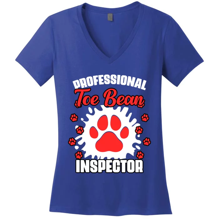 Professional Toe Bean Inspector Funny Veterinary Medicine Great Gift Women's V-Neck T-Shirt