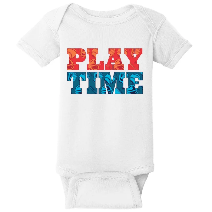 Play Time Baseball Baby Bodysuit