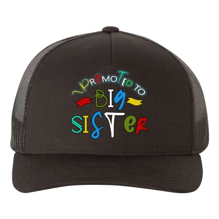 Promoted To Big Sister Est. 2024 Funny First Time New Sister Yupoong Adult 5-Panel Trucker Hat