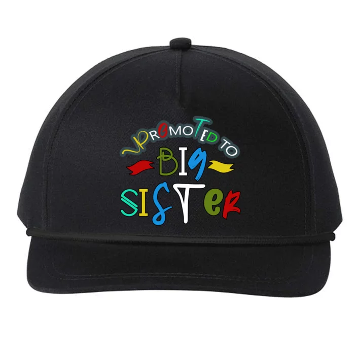 Promoted To Big Sister Est. 2024 Funny First Time New Sister Snapback Five-Panel Rope Hat