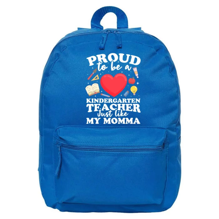 Proud To Be A Kindergarten Teacher Kindergarten Teacher Gift 16 in Basic Backpack