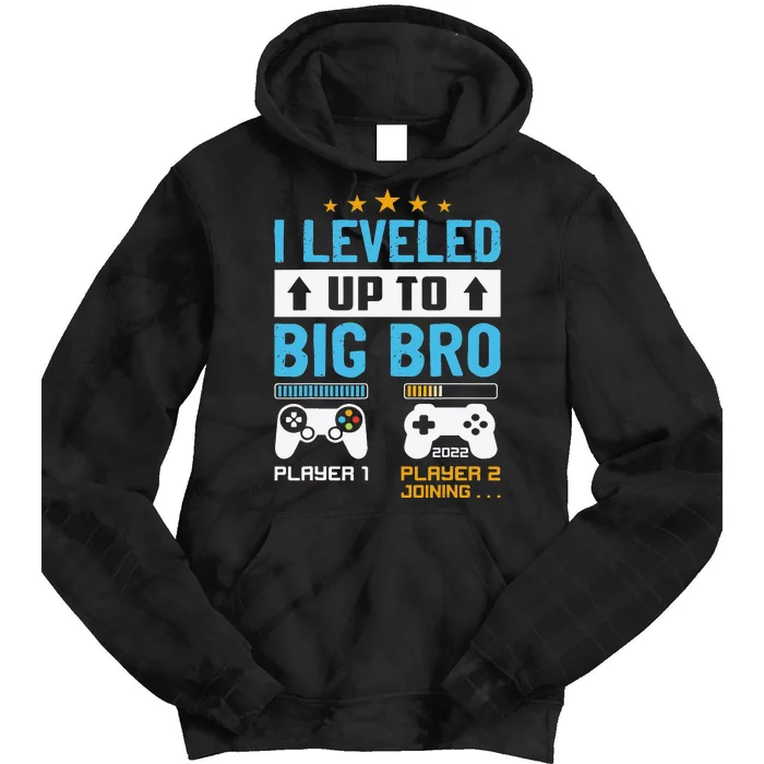 Promoted To Big Bro 2022 Leveled Up To Big Brother Est 2022 Tie Dye Hoodie