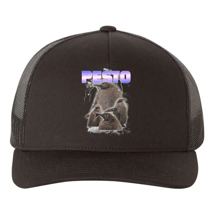 Pesto The Big Penguin Retro Yupoong Adult 5-Panel Trucker Hat