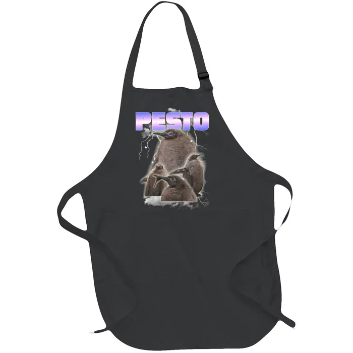 Pesto The Big Penguin Retro Full-Length Apron With Pocket