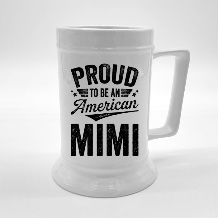 Proud To Be An American Mimi 4th Of July Gift Front & Back Beer Stein