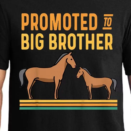 Promoted to Big Brother Baby Announcement Horse Pajama Set