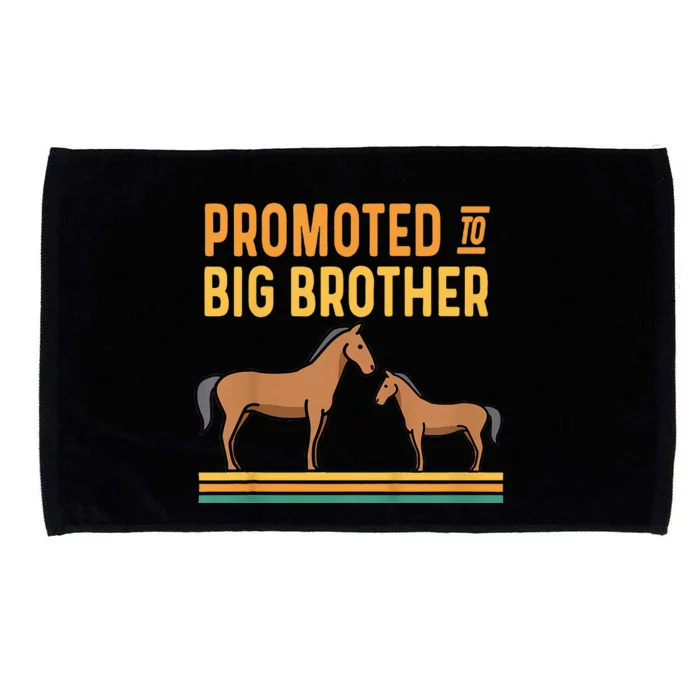 Promoted to Big Brother Baby Announcement Horse Microfiber Hand Towel