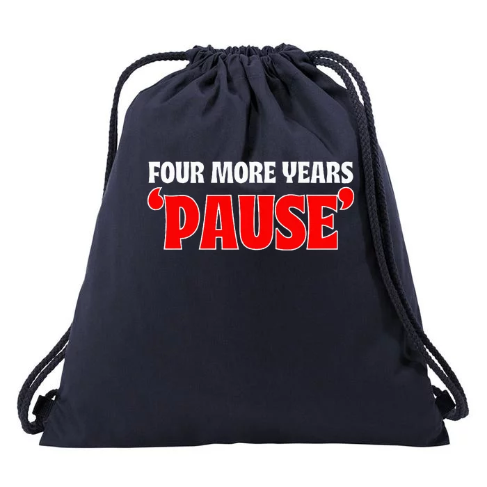 Pause Teleprompter Biden Four More Years Drawstring Bag