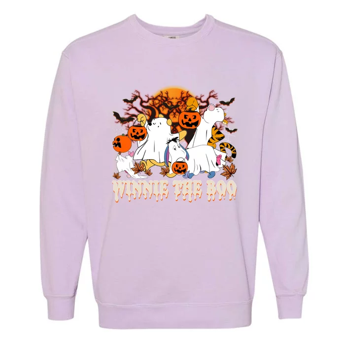 Pooh The Boo Ghost Horror Halloween Boo To You Garment-Dyed Sweatshirt