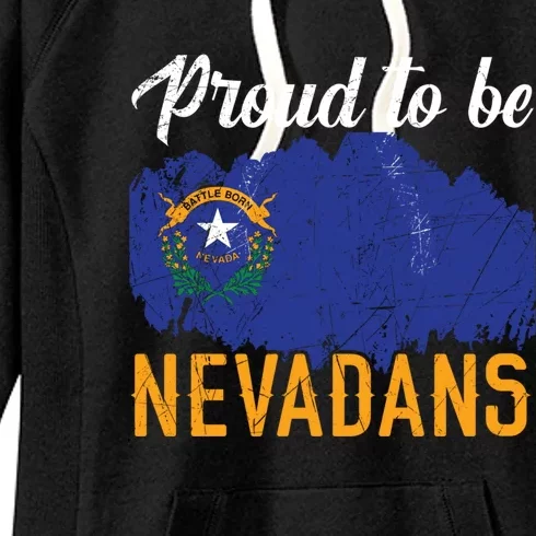 Proud To Be Nevadans Usa America Nevadians I Love Nevada Cool Gift Women's Fleece Hoodie