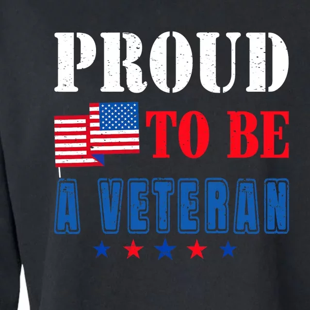 Proud To Be A Veteran American Veterans Day Cropped Pullover Crew