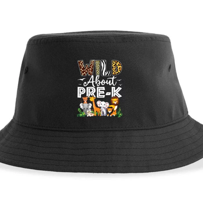 Prek Teacher Back To School Wild About Prek Sustainable Bucket Hat