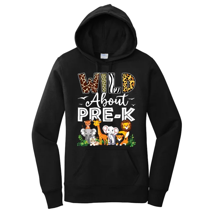 Prek Teacher Back To School Wild About Prek Women's Pullover Hoodie