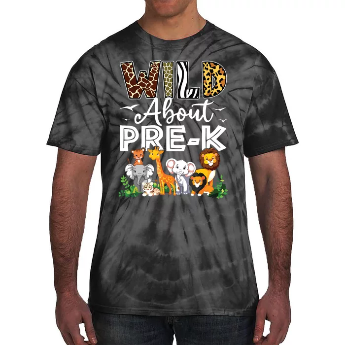 Prek Teacher Back To School Wild About Prek Tie-Dye T-Shirt