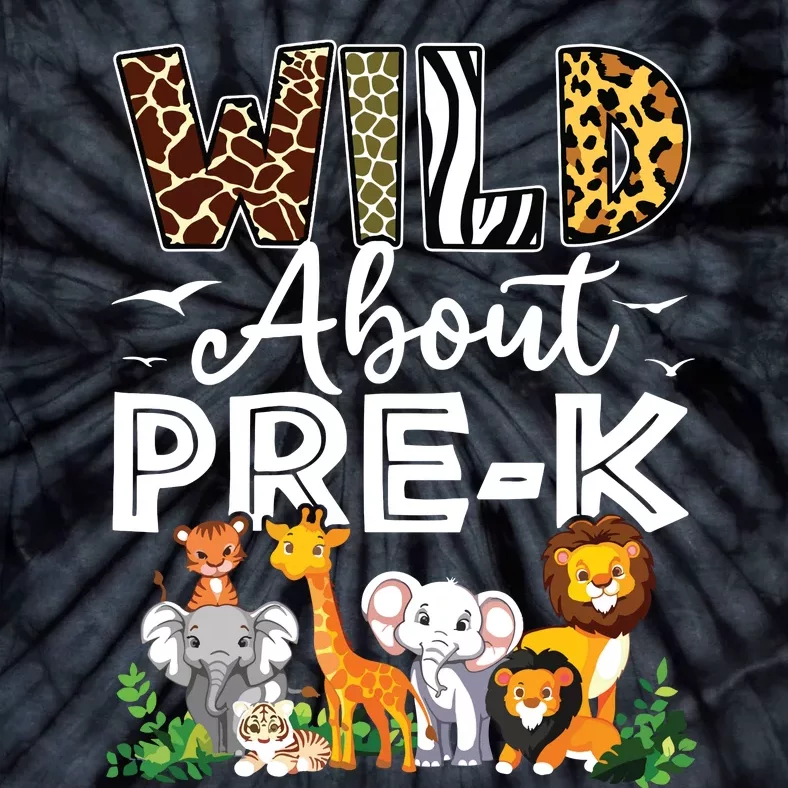 Prek Teacher Back To School Wild About Prek Tie-Dye T-Shirt