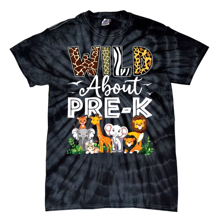 Prek Teacher Back To School Wild About Prek Tie-Dye T-Shirt