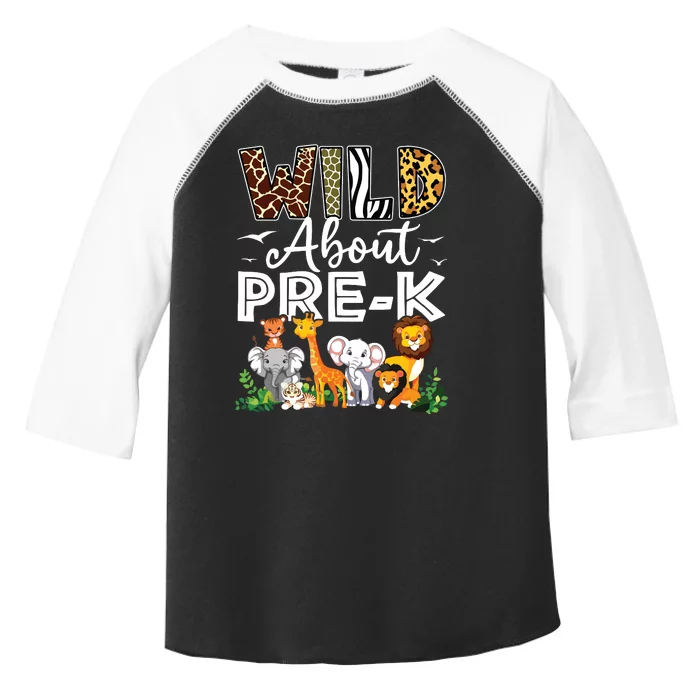 Prek Teacher Back To School Wild About Prek Toddler Fine Jersey T-Shirt