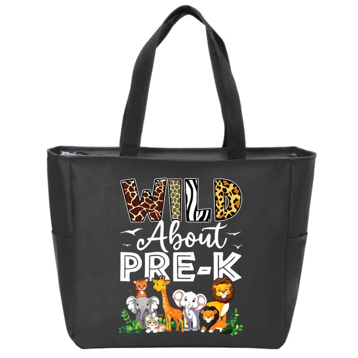 Prek Teacher Back To School Wild About Prek Zip Tote Bag