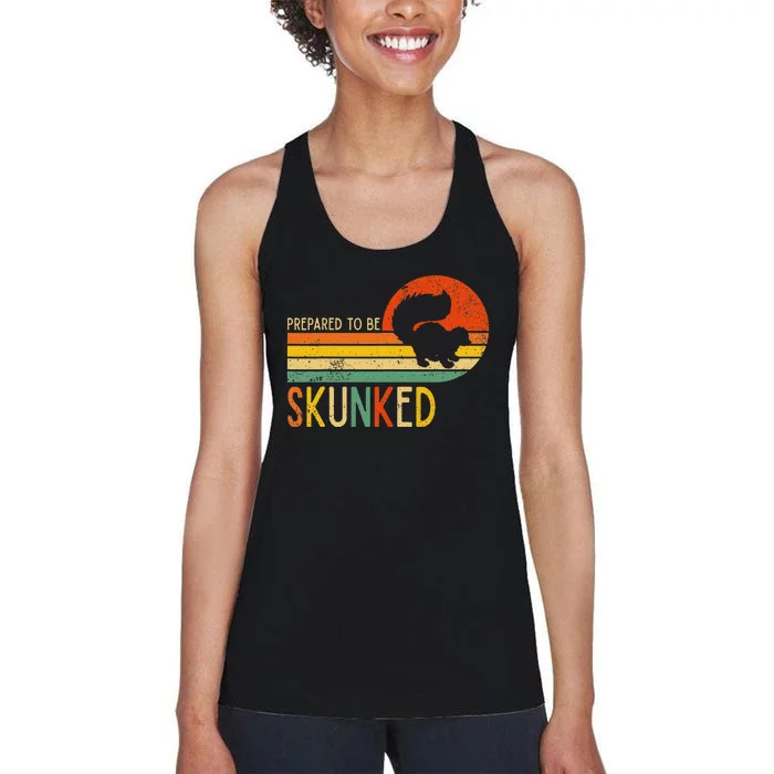 Prepare To Be Skunked Cribbage Lovers Vintage Cribbage Game Women's Racerback Tank