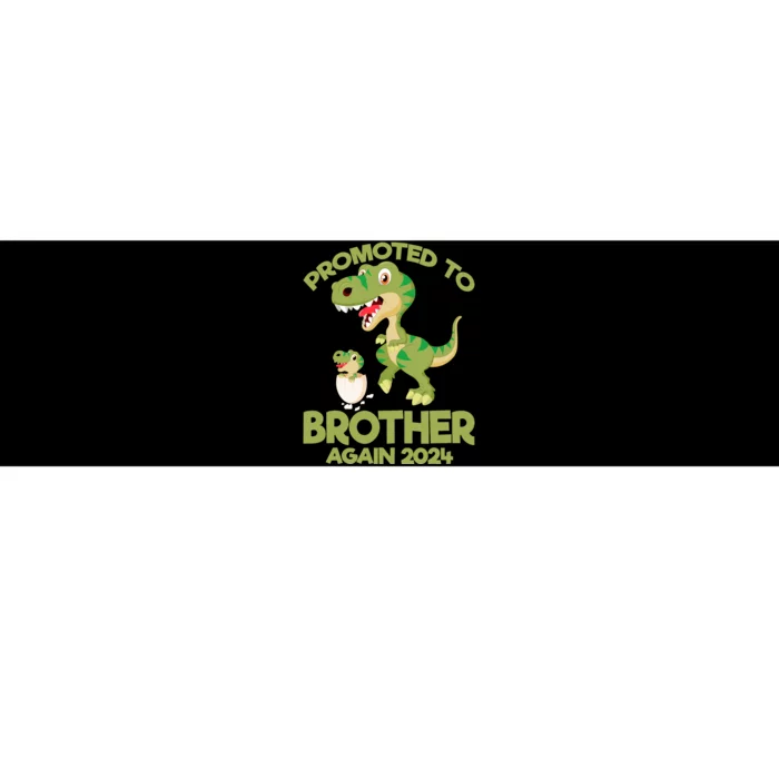 Promoted To Brother Again 2024 Dinosaur Trex Boy Bumper Sticker