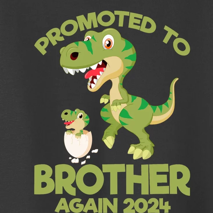 Promoted To Brother Again 2024 Dinosaur Trex Boy Toddler T-Shirt