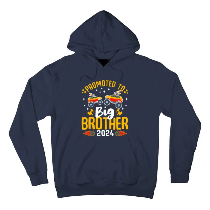 Promoted To Big Brother 2024 Monster Truck Boy Tall Hoodie