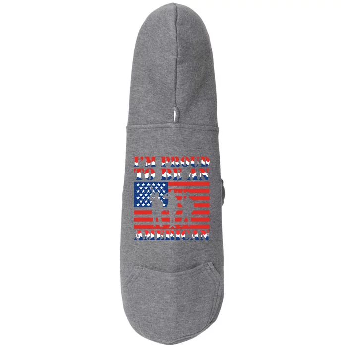 Proud To Be An American Gift Doggie 3-End Fleece Hoodie