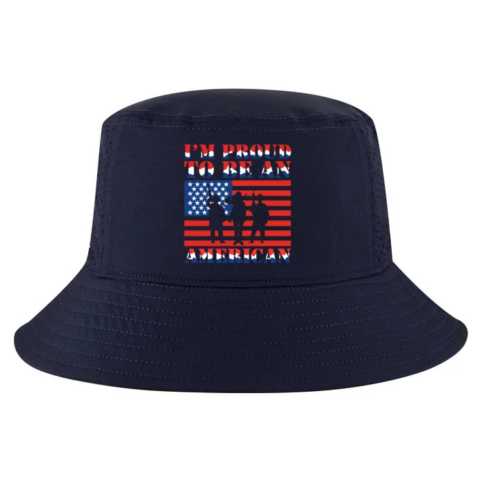 Proud To Be An American Gift Cool Comfort Performance Bucket Hat