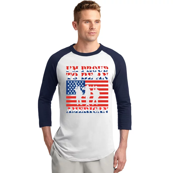 Proud To Be An American Gift Baseball Sleeve Shirt