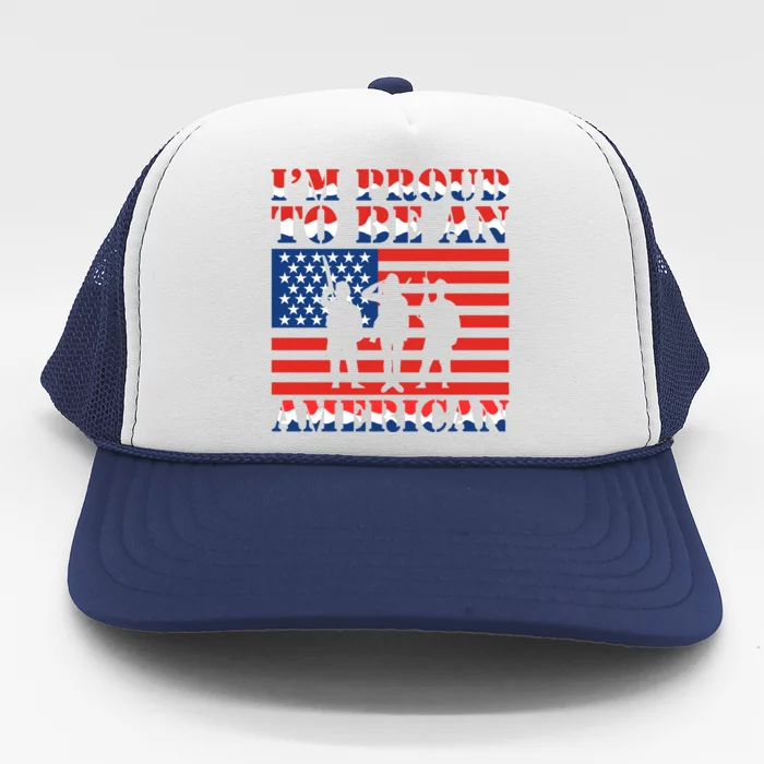 Proud To Be An American Gift Trucker Hat