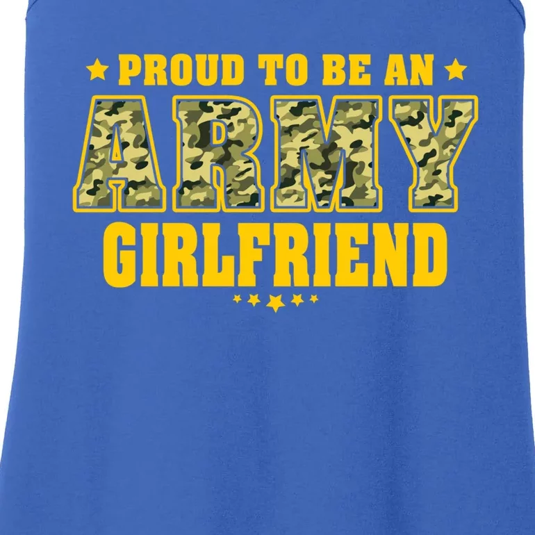 Proud To Be An Army Friend Camo Pride Military Couple Gift Ladies Essential Tank