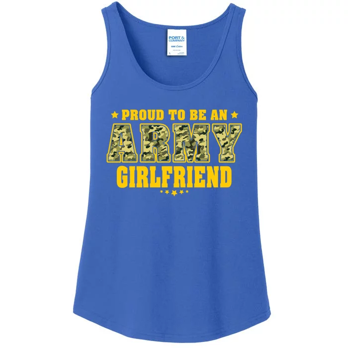 Proud To Be An Army Friend Camo Pride Military Couple Gift Ladies Essential Tank