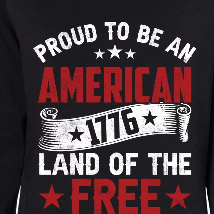 Proud To Be An American Cute Gift Womens California Wash Sweatshirt