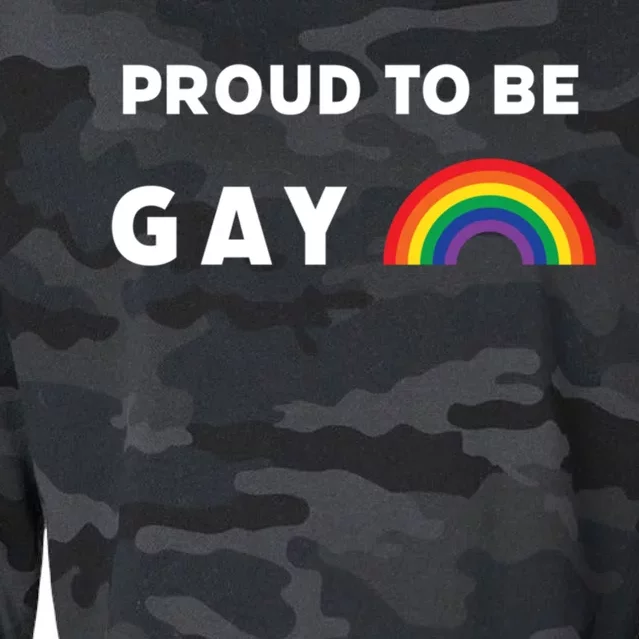 Proud To Be Gay Fun Lgbt Pride Cool Gift Cropped Pullover Crew