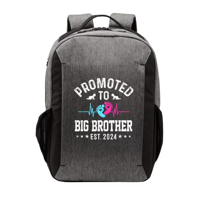 Promoted To Big Brother Est 2024 For Pregnancy Or New Baby Vector Backpack