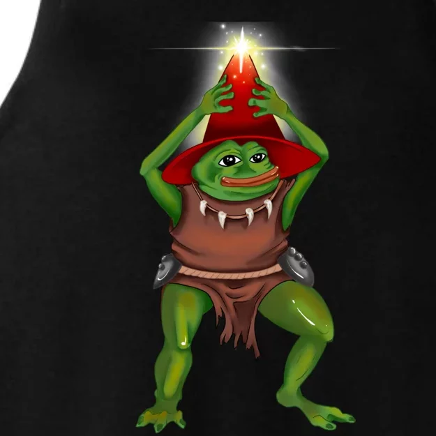 Pepe The Bullywug Ladies Tri-Blend Wicking Tank