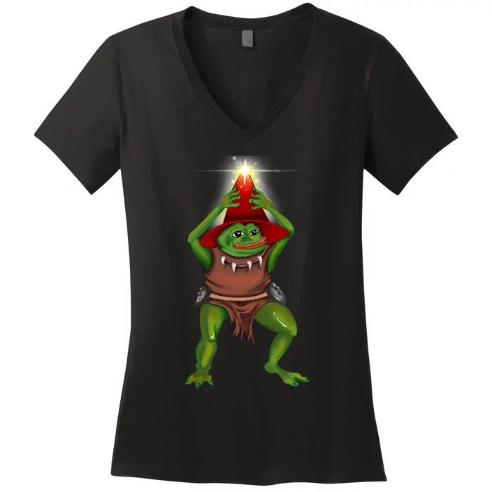 Pepe The Bullywug Women's V-Neck T-Shirt