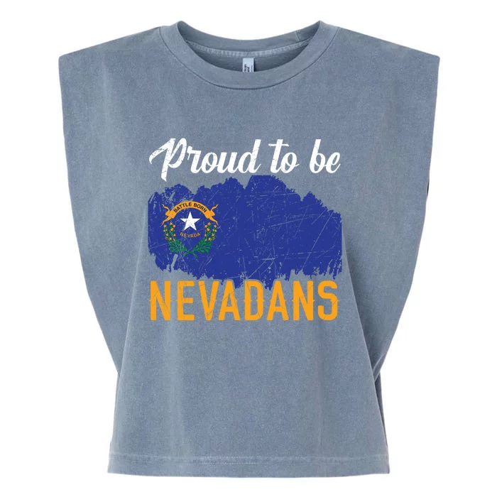 Proud To Be Nevadans Usa America Nevadians I Love Nevada Gift Garment-Dyed Women's Muscle Tee