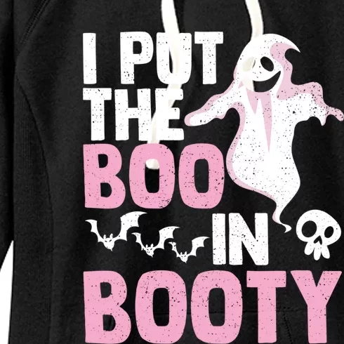 Put The Boo In Booty Funny Halloween Ghost Lover Joke Fan Gift Women's Fleece Hoodie