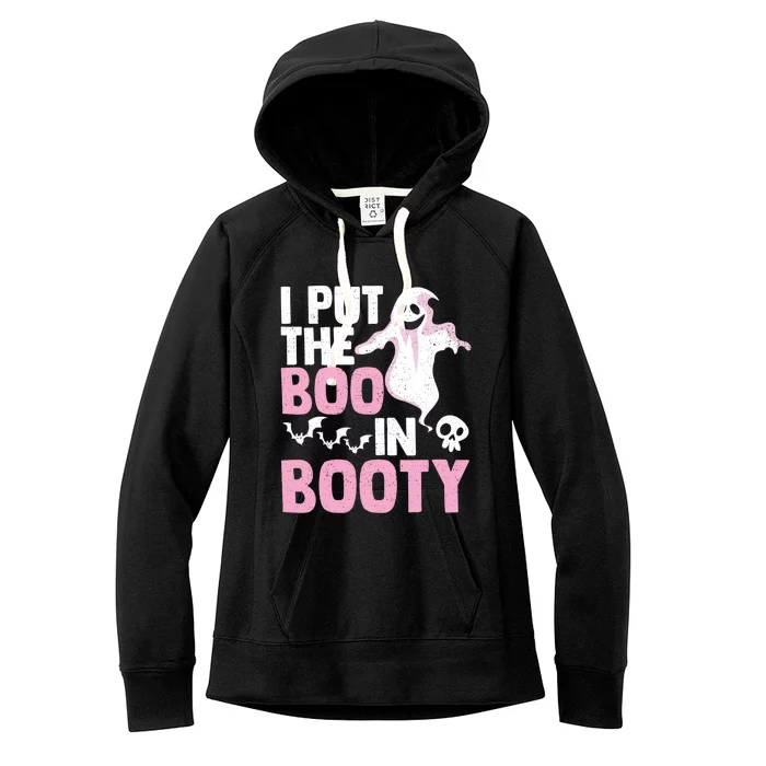 Put The Boo In Booty Funny Halloween Ghost Lover Joke Fan Gift Women's Fleece Hoodie