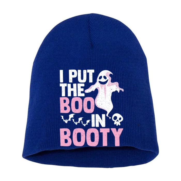 Put The Boo In Booty Funny Halloween Ghost Lover Joke Fan Gift Short Acrylic Beanie