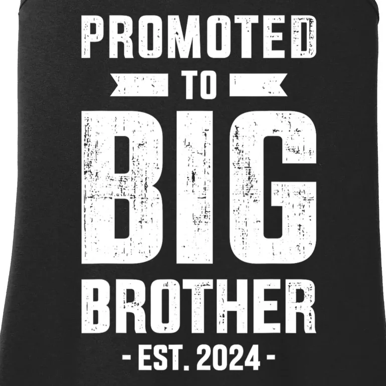 Promoted To Big Brother Est 2024 For Pregnancy Or New Baby Ladies Essential Tank