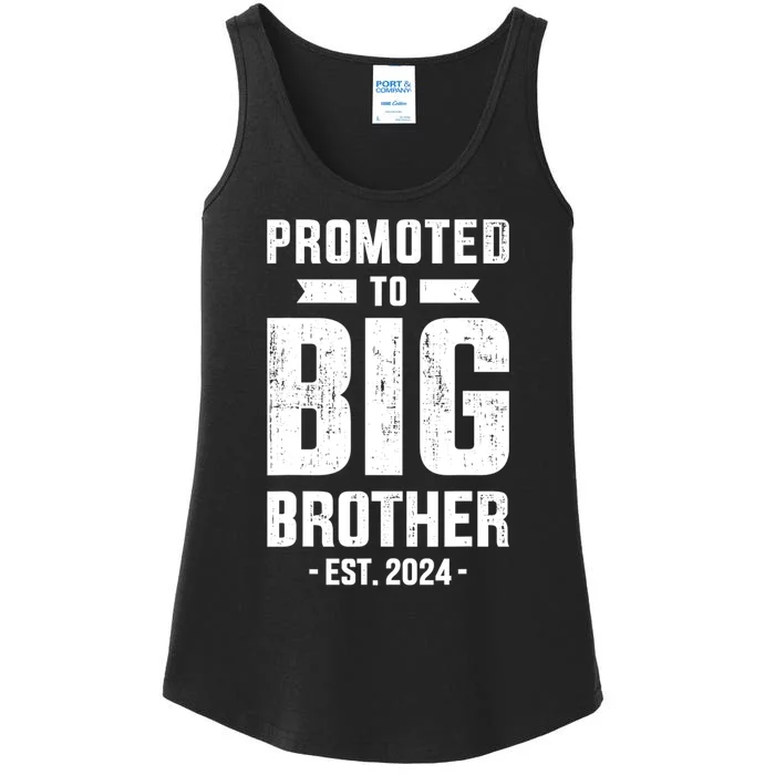 Promoted To Big Brother Est 2024 For Pregnancy Or New Baby Ladies Essential Tank