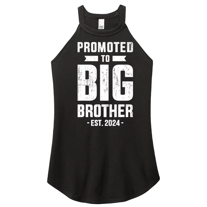 Promoted To Big Brother Est 2024 For Pregnancy Or New Baby Women’s Perfect Tri Rocker Tank