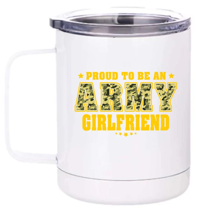 Proud To Be An Army Friend Camo Pride Military Couple Meaningful Gift Front & Back 12oz Stainless Steel Tumbler Cup